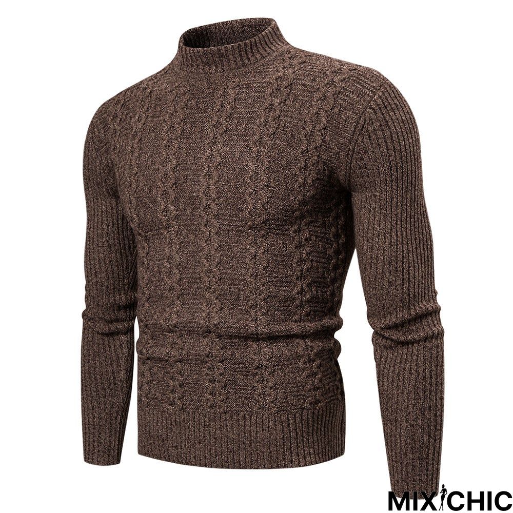 Men's Twisted Long Sleeve Casual Sweater
