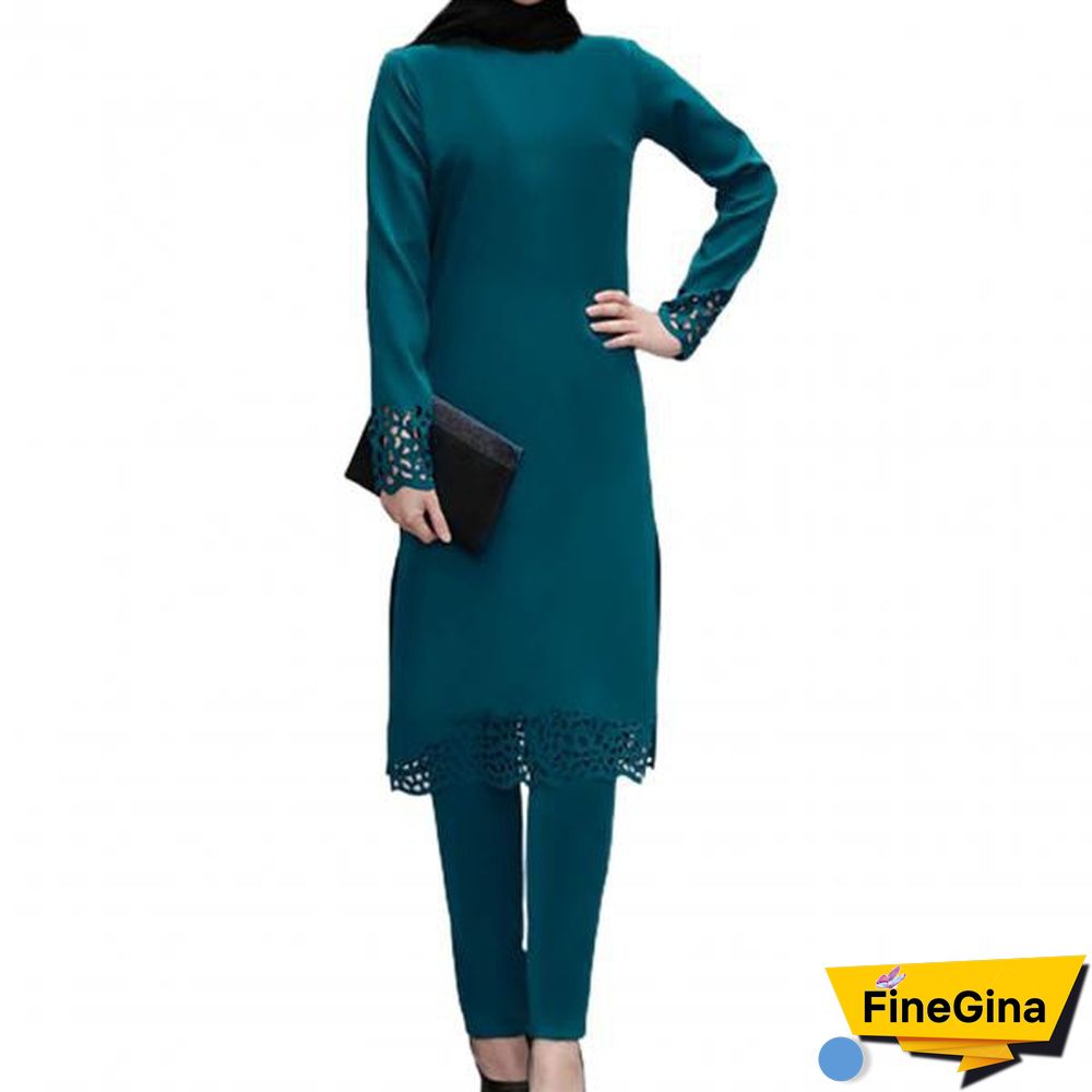 Robe Pants Outfits Chic Solid Color Two Piece Set Set