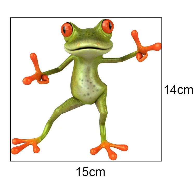 3D Funny Frog Toilet Sticker Fashion Modern Wall Sticker Modern Green Frog Wall Stickers Girls Vinyl Toilet Sticker Home Decor