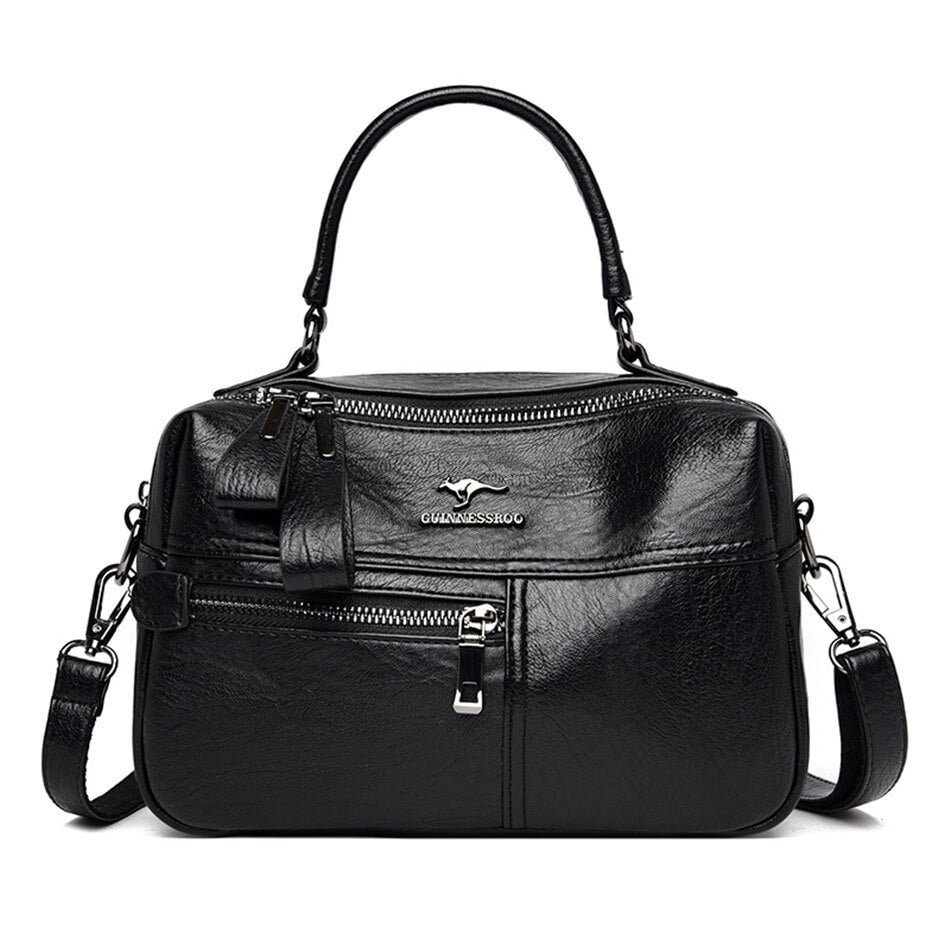 Designer Luxurious Shoulder Bags High Quality Soft Leather Women's Handbag Double Zipper Design Women Messenger Bags Bolsos 2021