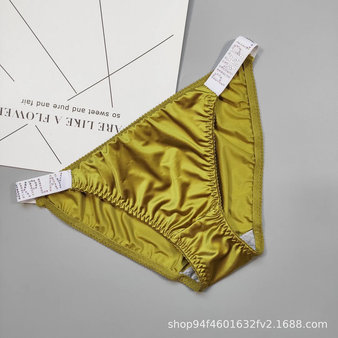 European Sexy Thong Pants Women's Diamond Thong Low Waist Sexy Panties Women's Traceless Briefs Ladies G-String Female Underwear