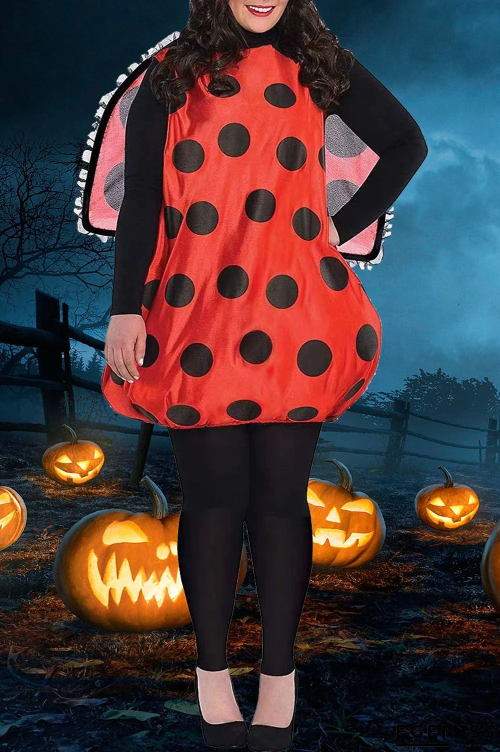Red Halloween Fashion Casual Cosplay Striped Print Costumes | EGEMISS