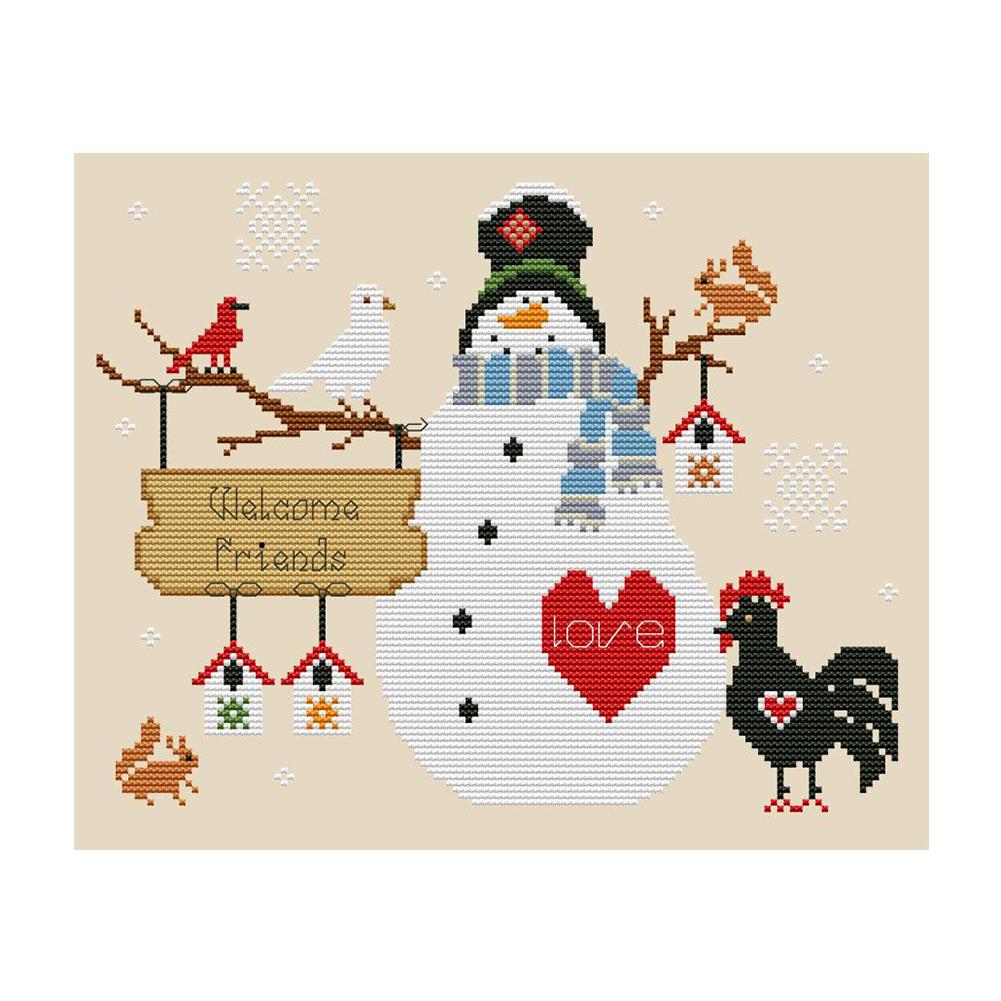 

Welcome Friends - 14CT Stamped Cross Stitch - 32*27cm, 501 Original