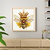 Bee Glass Bead Partial 11CT DIY Stamped Cross Stitch Kits for Beginners Adults Home Decor Cross Stitch Art and Crafts Kits 14.04x14.04in