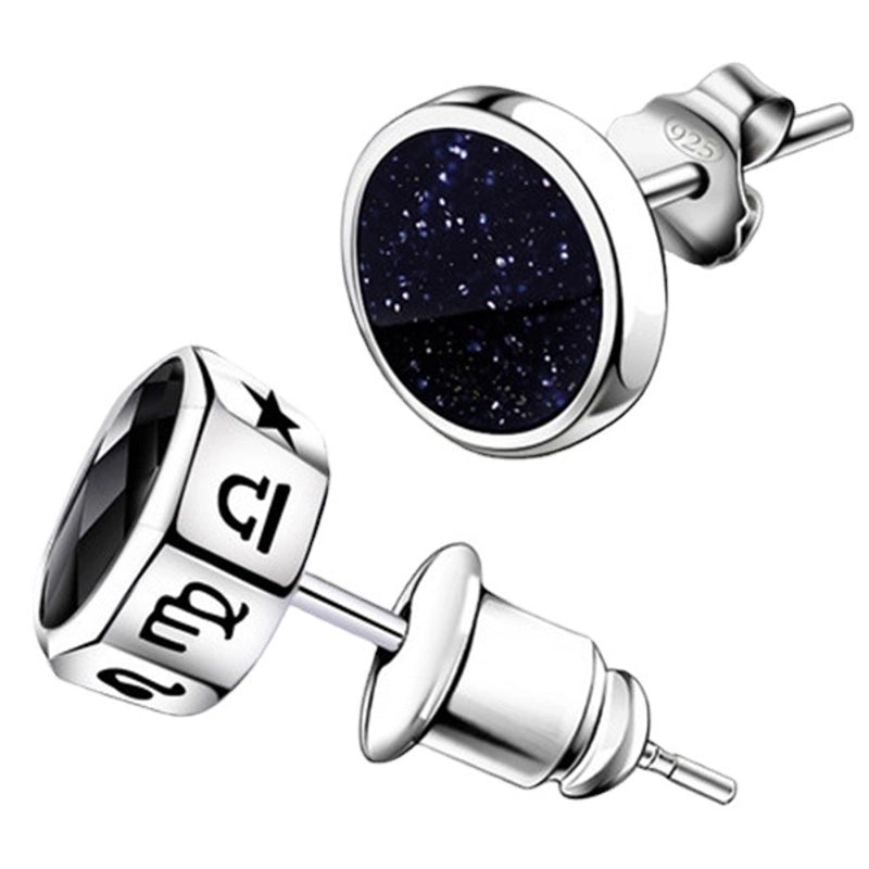 1 Piece Minimalist Geometric Plating Inlay Copper Stone Ear Studs