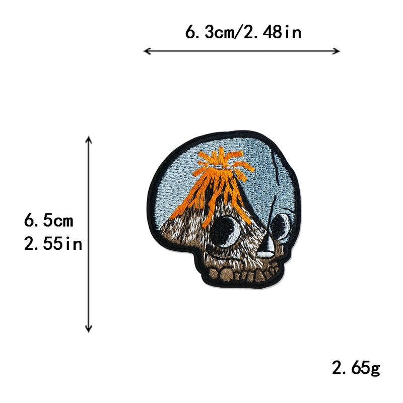 5 Pieces Factory In Stock Halloween Skull Finger Middle Finger Playing Card Clothing Accessories Embroidery Cloth Patch Patch