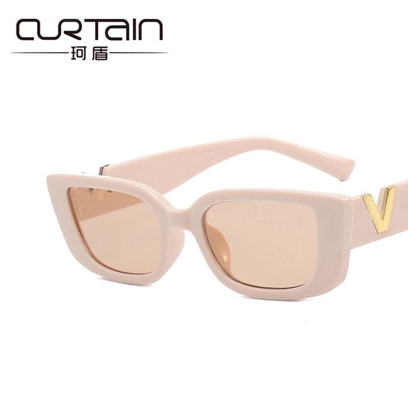 Women’s Fashion Solid Color Resin Square Sunglasses