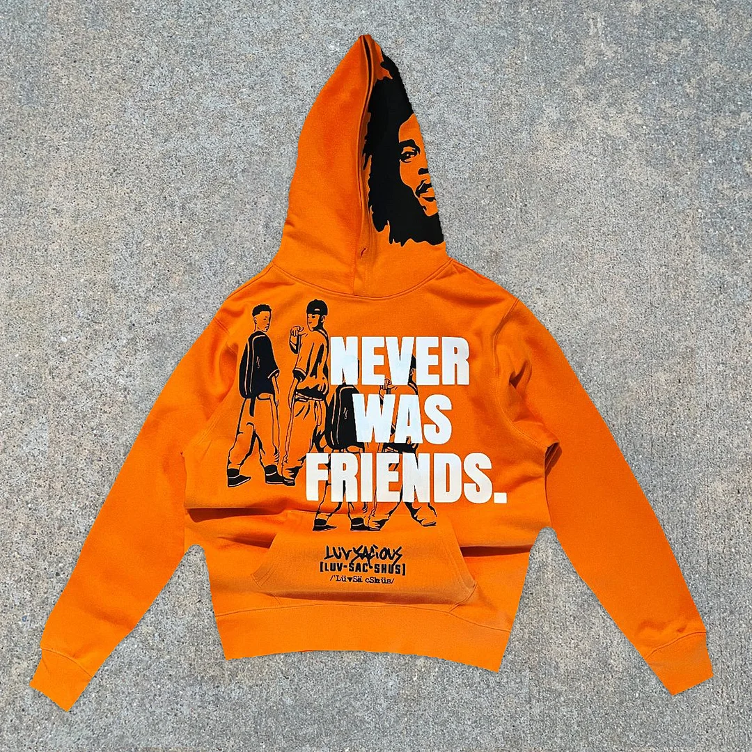 Casual Sport Print Long Sleeve Hoodie