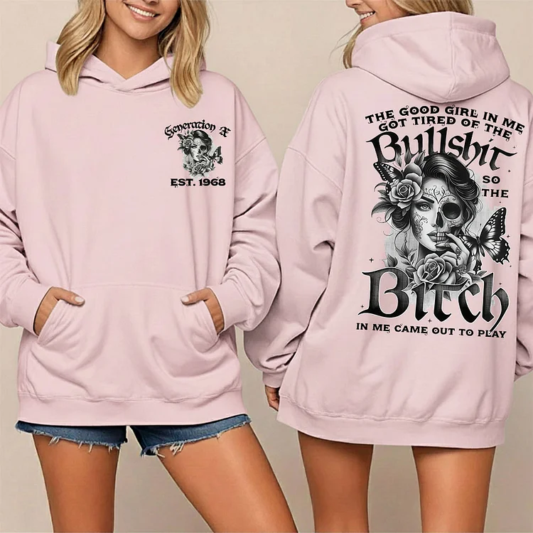 Personalization Generation X Skull Hoodie , The Good Girl Gen X FAFO Sweatshirt, V-neck, T-shirt