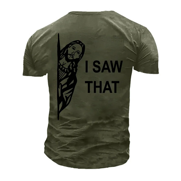 Man T Shirt Black round Neck Loose Print Irregular