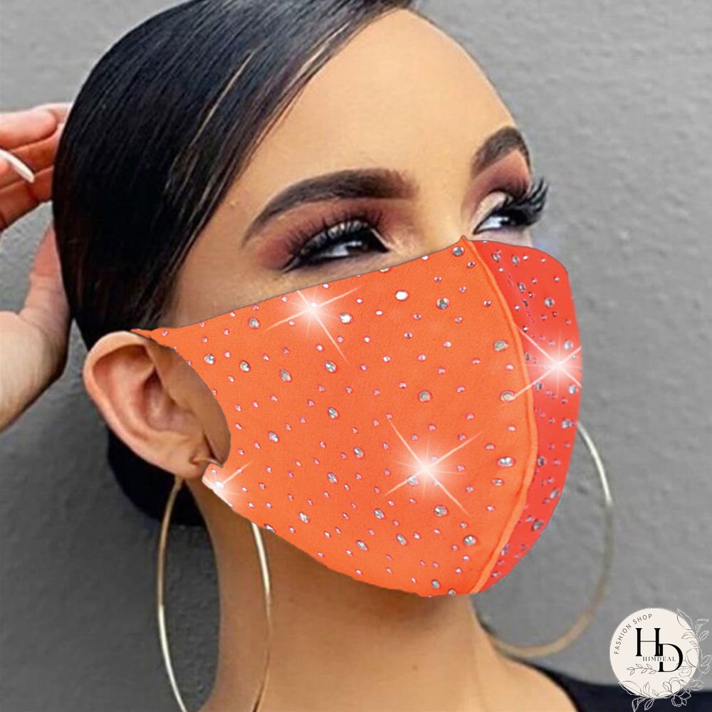 Red Fashion Casual Patchwork Hot Drill Mask