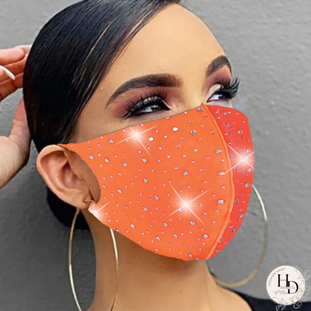 Red Fashion Casual Patchwork Hot Drill Mask