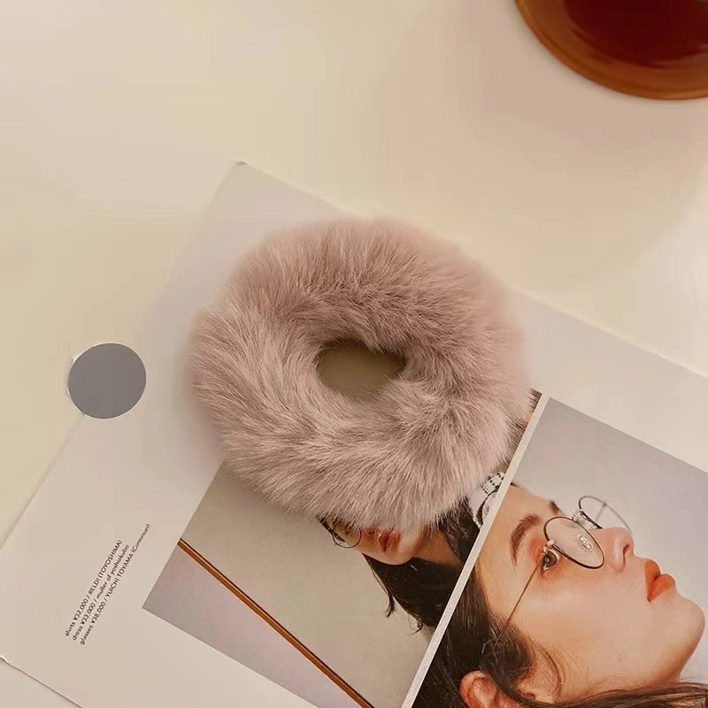 Autumn And Winter Plush Candy Color Hair Ring Women’s Soft Waxy Hair Rope Girl’s Head Rope Hair Strap Sweet Hair Accessories