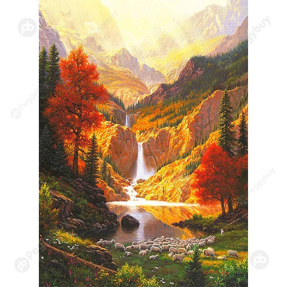 

40*50CM Paint By Numbers-Mountains River, 501 Original