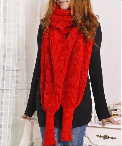 crochet sweater scarf with sleeves