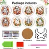 8pcs Full Drill DIY Gem Art Diamond Painting Set Halloween(Halloween Gnome)