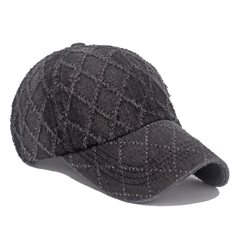 Women's Streetwear Color Block Crochet Lace Curved Eaves Baseball Cap