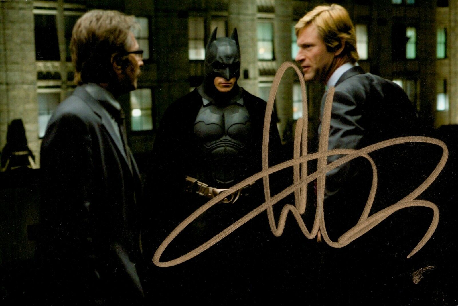 Aaron Eckhart Hand Signed 6x4 Photo Poster painting The Dark Knight Harvey Dent Autograph + COA