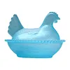 Vintage Hen on Nest Dish with Lid Plastic Chicken-Shaped Candy Dish Tabletop Dessert Plate Snack Bowl for Snacks Dessert Cookies Home Kitchen Office Tabletop Decor