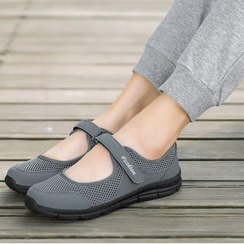 Women's Sneakers Breathable Mesh Walking Ladies Flat Shoes Woman White Sneakers For Women Vulcanize Female Shoes Zapatos Mujer 1226