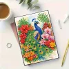  Flower Peacock 5D DIY Diamond Art Painting Notebook Kit 50 Pages A5 Rhinestone Art Painting Notebook Kit for Adults Beginners Holiday Birthday Gift