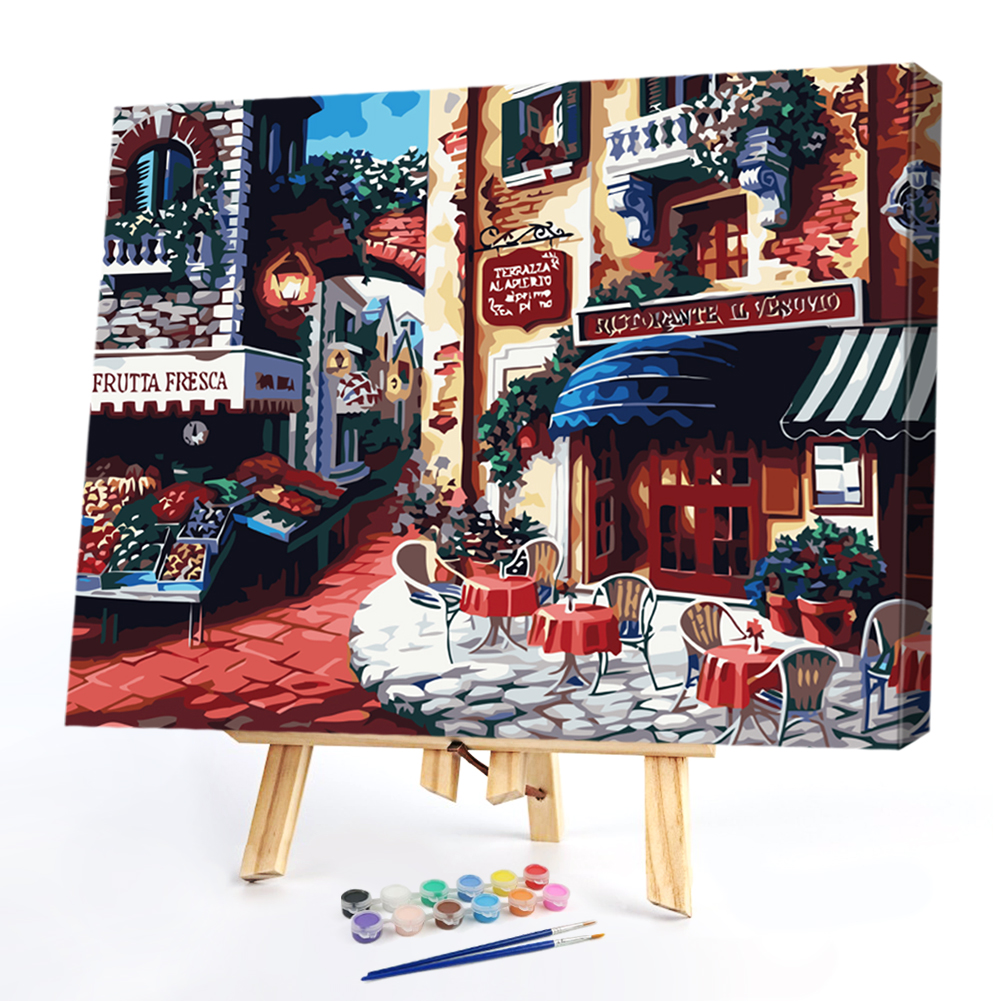 

40*50cm - Paint By Numbers - Scenery Town, 501 Original