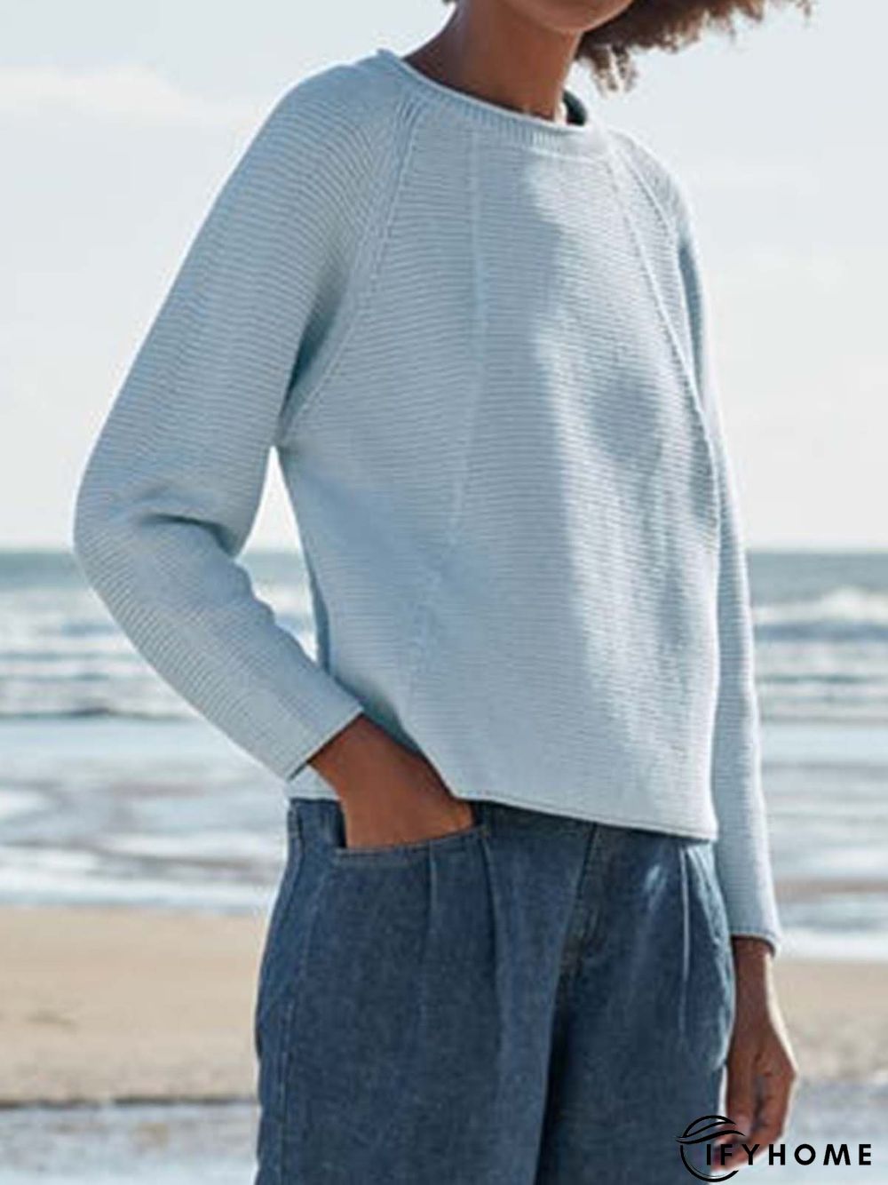 Wool/Knitting Raglan Sleeve Sweater | IFYHOME