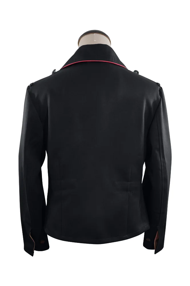   Elite German Hot Pink Collar Thread Panzer Black Gabardine Wrap Jacket German-Uniform