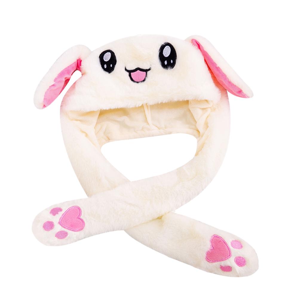 

Glow Rabbit Funny Play Toy Bunny Ears Airbag Toy Hat (Not Shining White, 501 Original