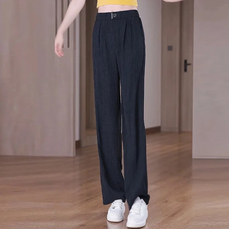 🔥High-Waisted Comfortable Breathable Wide-Leg Pants
