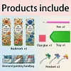 3Pcs Special Shape Flowers 5D DIY Diamond Painting Bookmark for Book Lovers