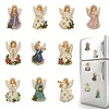 10PCS DIY Pearl Diamond Painting Christmas Fridge Magnets, Sparkling Rhinestone Refrigerator Magnet Craft Kit for Home Decor & Gifts