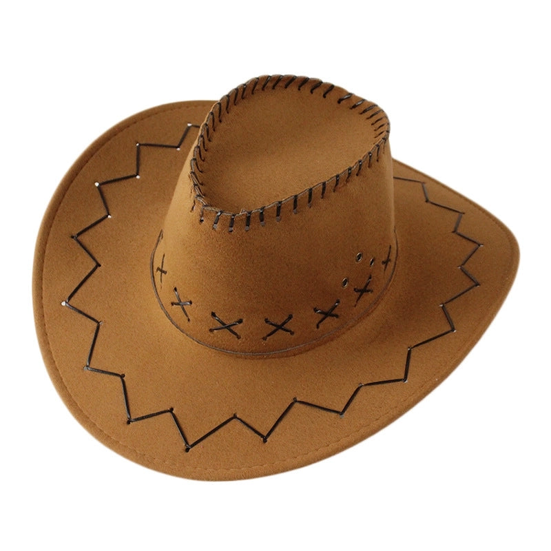 Western Cowboy Hat Knight Hat Men’s And Women’s Sun Hat Big Along Outdoor Performance Cowboy Hat Big Eaves Prairie Travel Hat