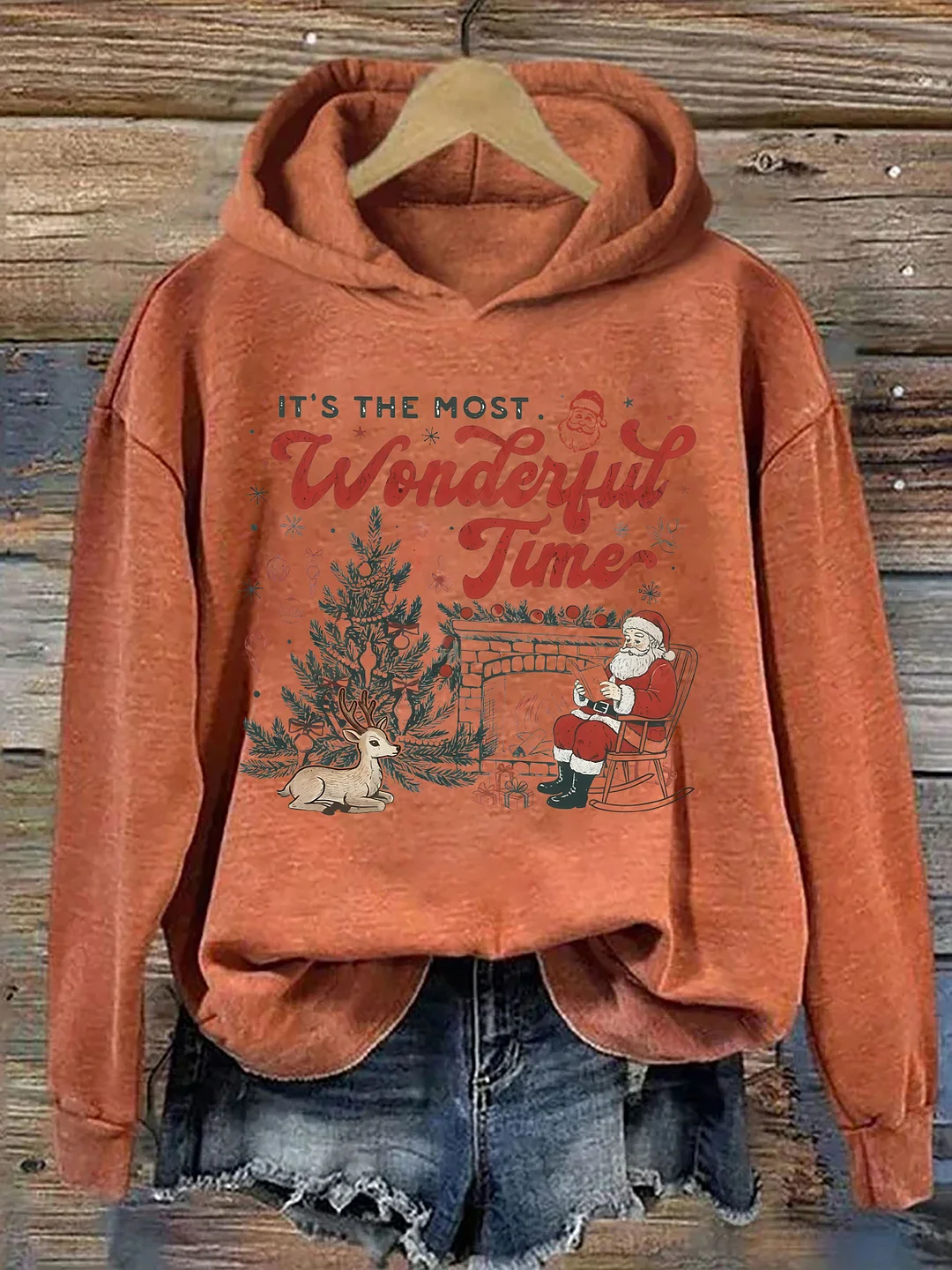 Retro Santa Christmas Hoodie
