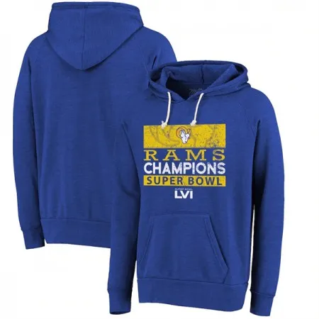 Men's Los Angeles Rams 2022 Royal Super Bowl LVI Champions Pullover Hoodie 0Z63