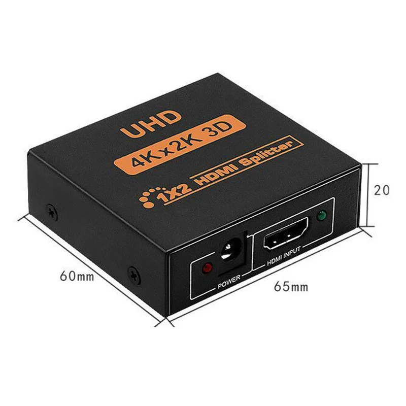4K*2K HDMI Splitter 1 To 2 Support Full HD 1080P 3D Mini HDMI Splitter 1*2