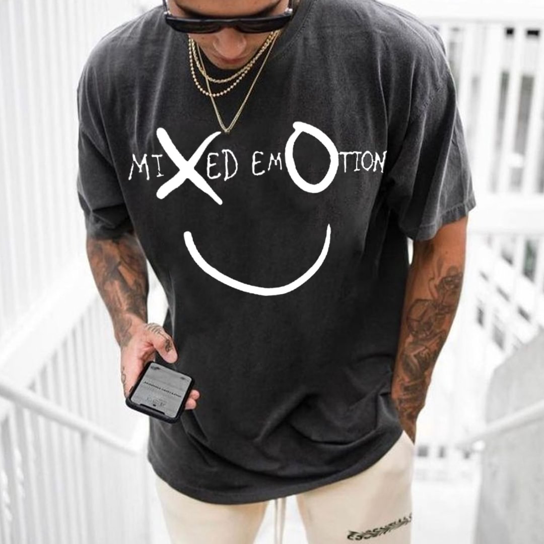 Men "XO" Smiley Oversized T-shirt