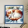 (Stamped/Counted) Cat Sleeping In A Ball-11CT Cross Stitch 40*40cm/15.75*15.75in