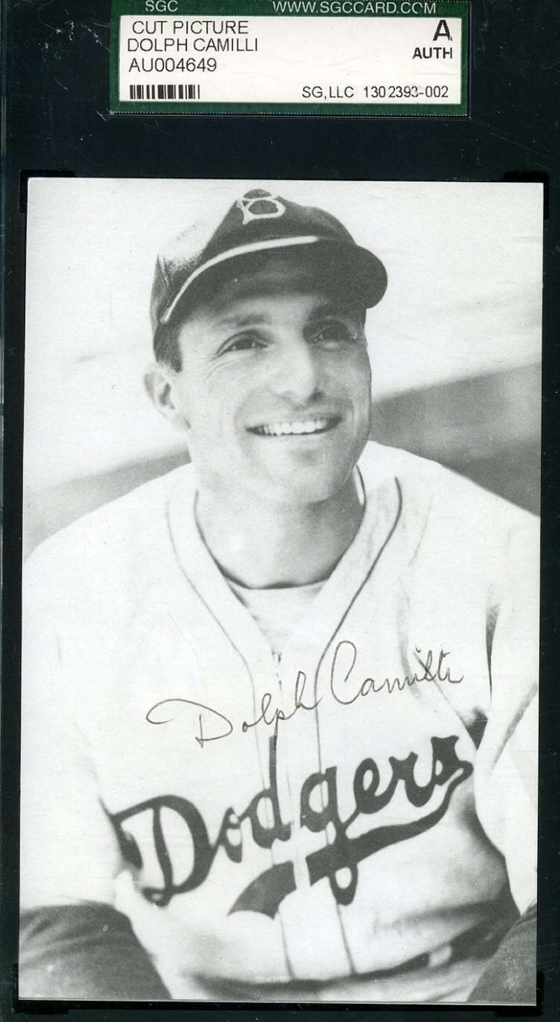 Dolph Camilli Sgc Autograph Photo Poster painting Postcard Authentic Hand Signed