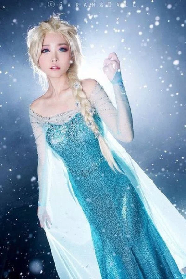 Turquoise Sexy Adult Ladies Frozen Elsa Halloween Fairytale Costume-elleschic