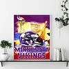 NFL Football Minnesota Vikings - Runde Bohrer Diamantmalerei - 30 * 40cm