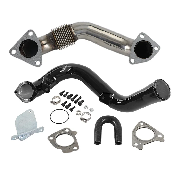EGR Delete Kit & Passenger Up-Pipe & Intake Tube for 2007.5-2010 Chevrolet GMC 2500 3500 HD LMM 6.6L Duramax Generic