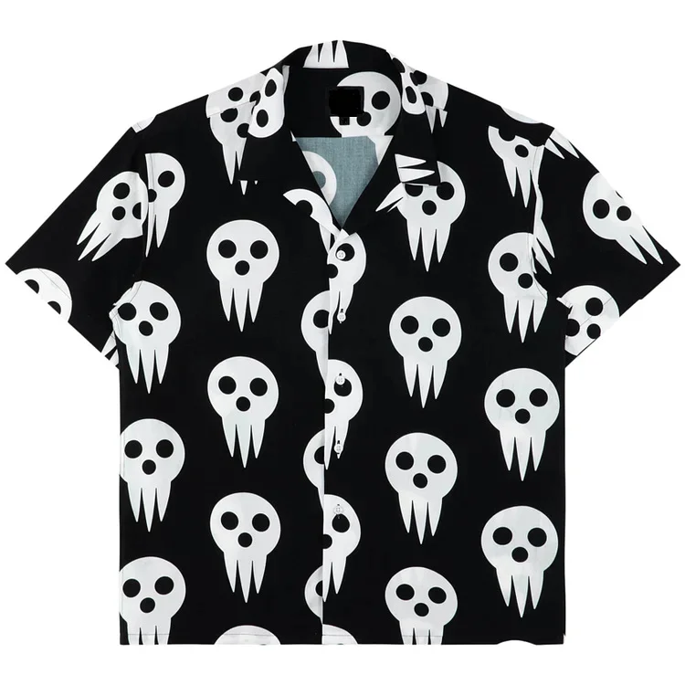 Soul Eater Button Up Hawaiian Beach Shirt