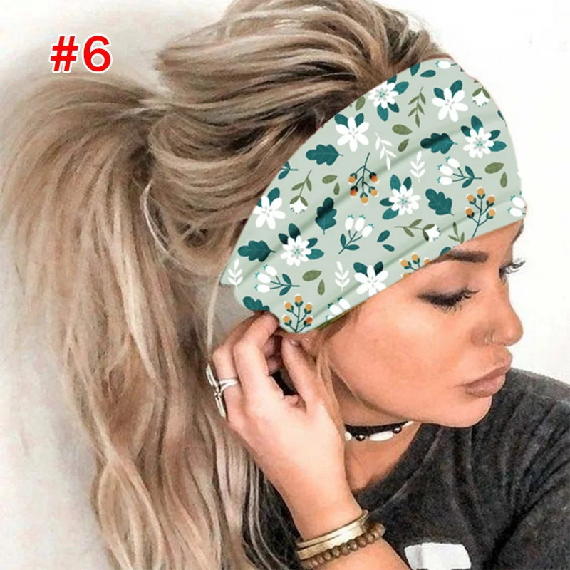 Sdrawing Sdrawing Printed Headwear Women's Headcarripe Sports Headband Fashion Wide-Border Yoga Headbands Breathable Soft Hair