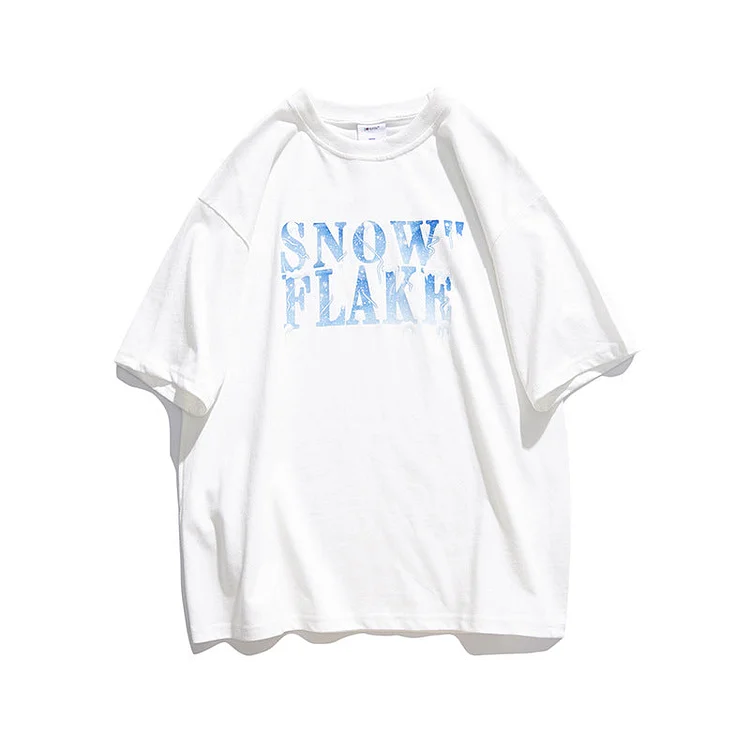 Men's T-shirt Letter Short Sleeve T-shirt Men's Summer Print Trendy Half Sleeve Couple