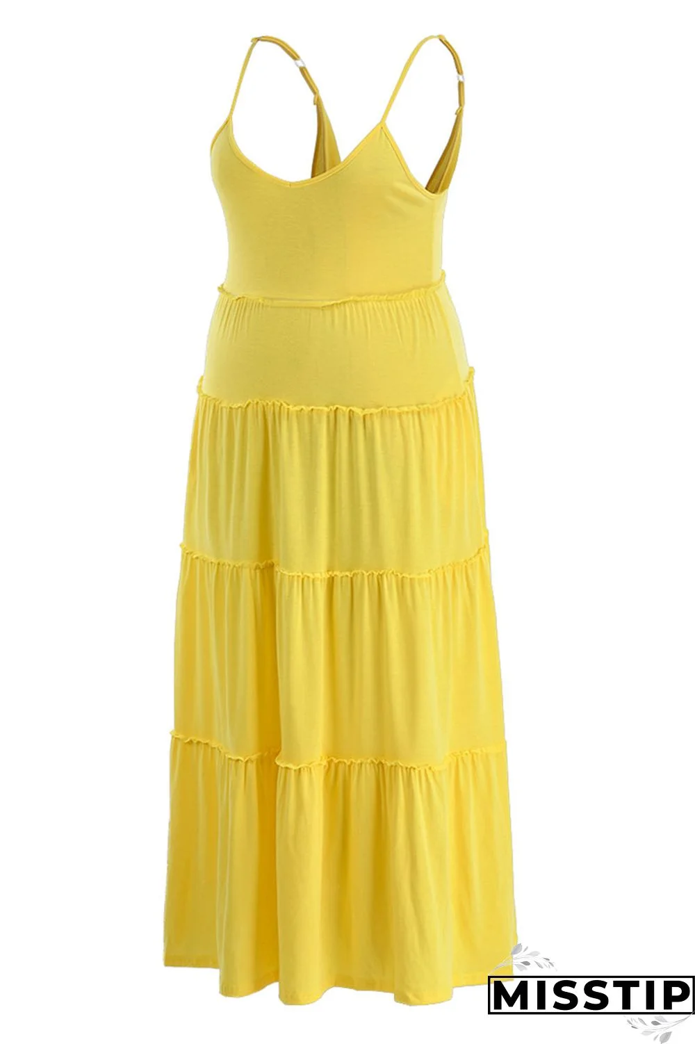 Blue Casual Solid Patchwork Spaghetti Strap Straight Plus Size Dresses