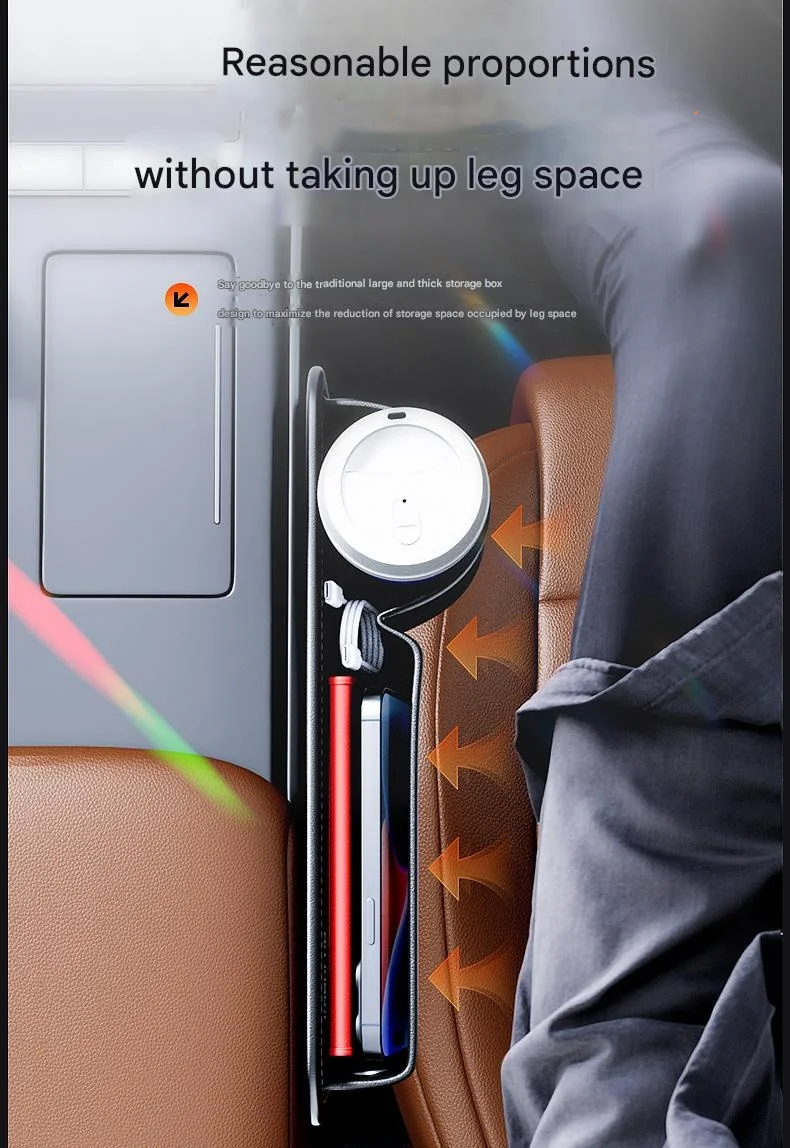 🔥Hot Sale🔥 Car Seat Gap Suede Storage Box (with Water Cup Storage Box)