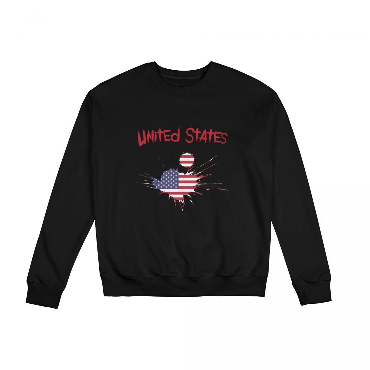 United States Ink Spatter Crew Neck Sweatshirt