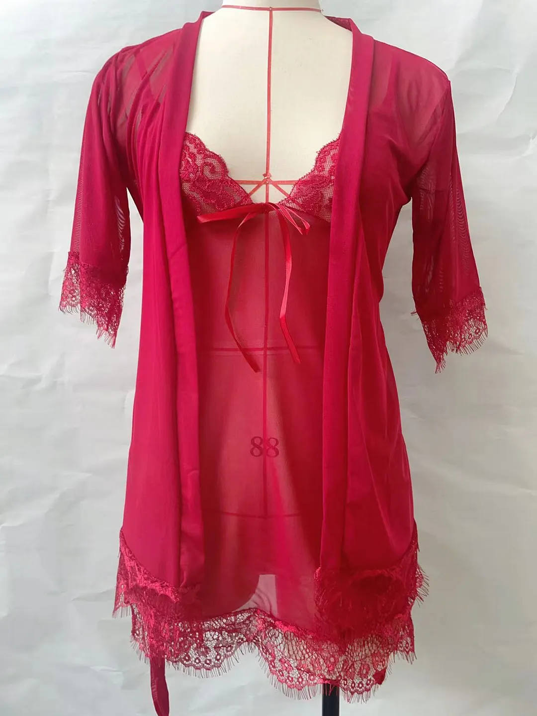Churchf Tiffin Lingerie Autumn New Sexy Mesh Yarn Perspective Lace Hot Pure Teasing Slings Aja Syringe Suit