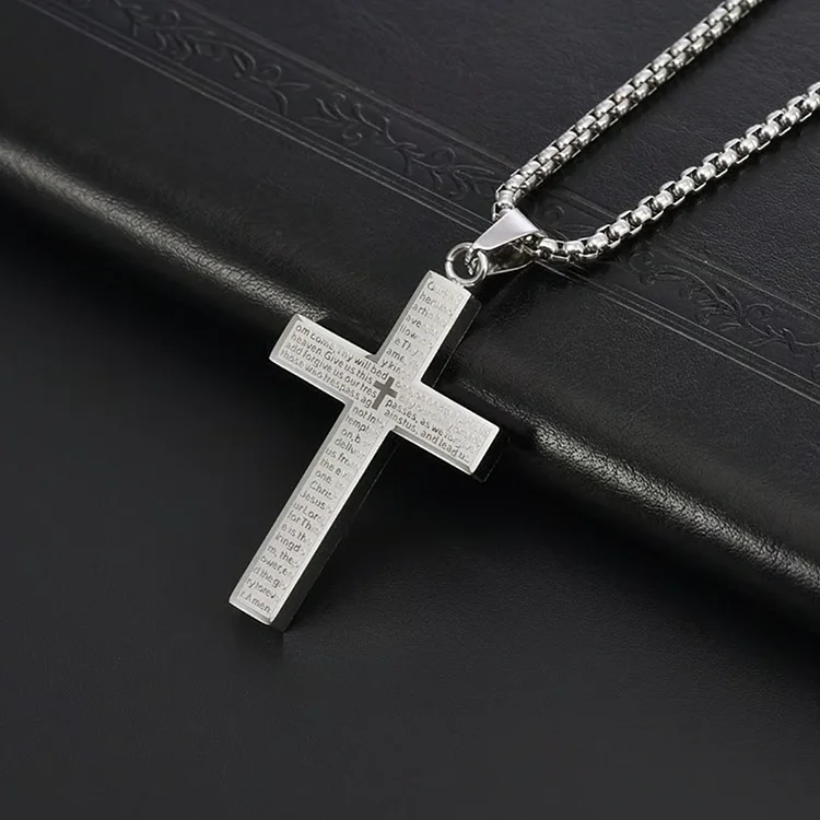 Stainless Steel Cross Pendant Necklace for Men & Women